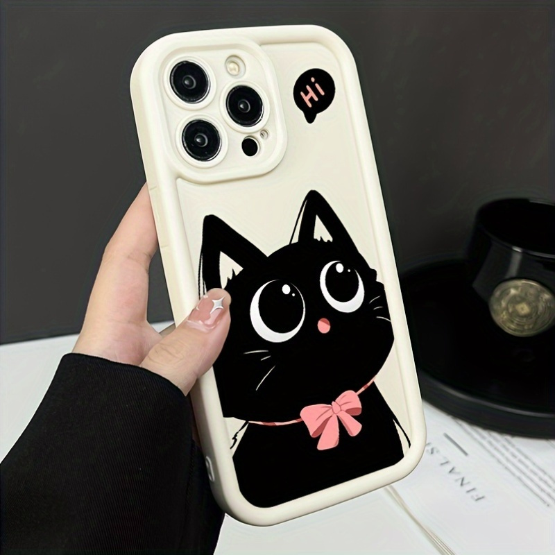 Phone case: Adorable Feline Design, Easy to Grip, Sturdy And Fashionable, Premium Protective Phone Case, Compatible with iPhone