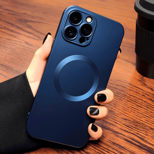 Phone Case – New Metal Color Magnetic Wireless Charging Phone Case for Iphone