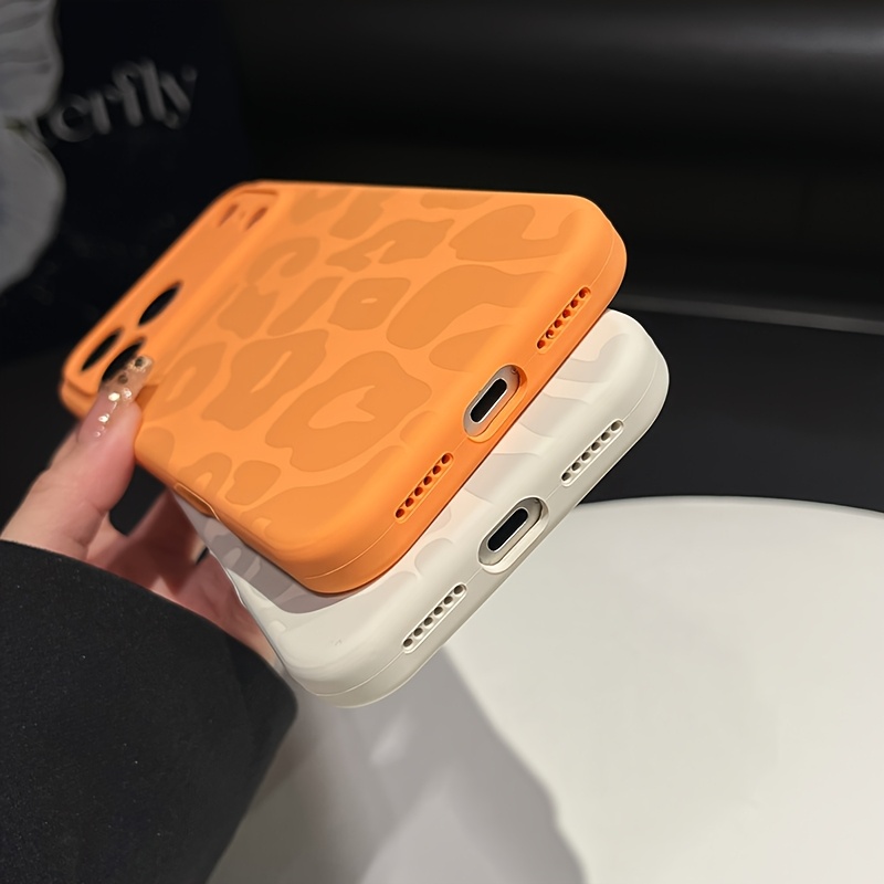 Phone Case – Leopard Print Liquid Silicone Full-Coverage Protective Case, Compatible with Iphone 17, 16, 15, 14, And 13. Soft Silicone, All-Around Protection, Anti-Yellowing, Retro Style, a Fashionable Choice for Parties And Events