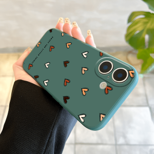 Phone case: All inclusive anti shock luxury Colored Heart Pattern Phone Case for iPhone 16 15 14 13 12 11 Pro Max XS XR 7 8 SE ZS1